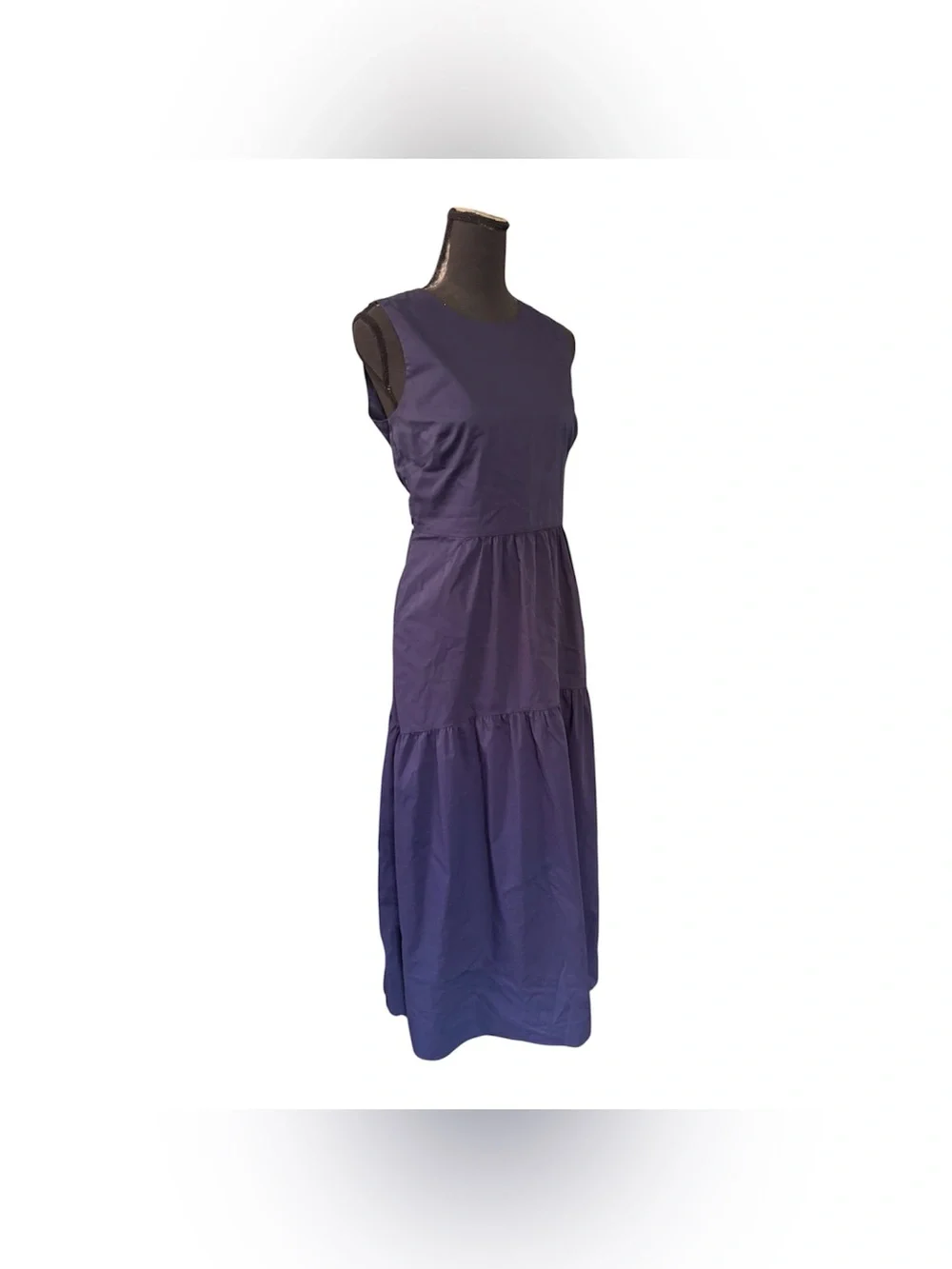 Luxely Sleeveless Navy Tiered Maxi Dress, Size 6.